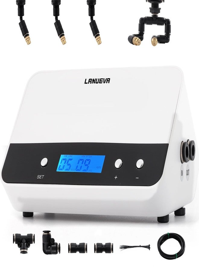 LANUEVA Timing Reptile Smart Mister, Terrarium Misting System with 3 Single Nozzles 360°Adjustable + 1 Double Nozzle, Reptile Fogger Humidifier for Lizard, Chameleon, Plants, Amphibian, Vivarium, Tank - Image 1